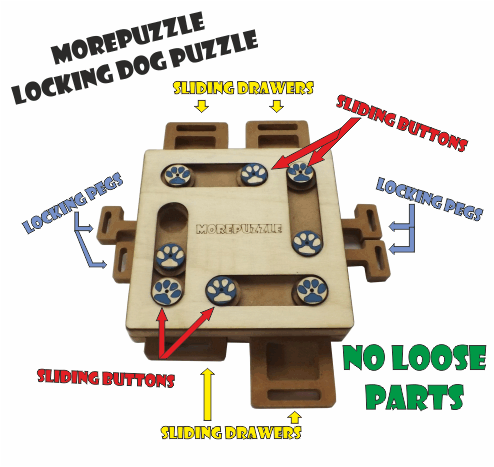 Locking Dog Puzzle Interactive Treat Puzzle, Educational Treat Puzzle, Brain Training, Cognitive Puzzle - Image 2